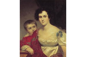 Портрет Авдотьи Ивановны Молчановой с дочерью Елизаветой. 1814