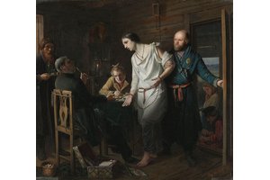 Приезд станового на следствие 1857